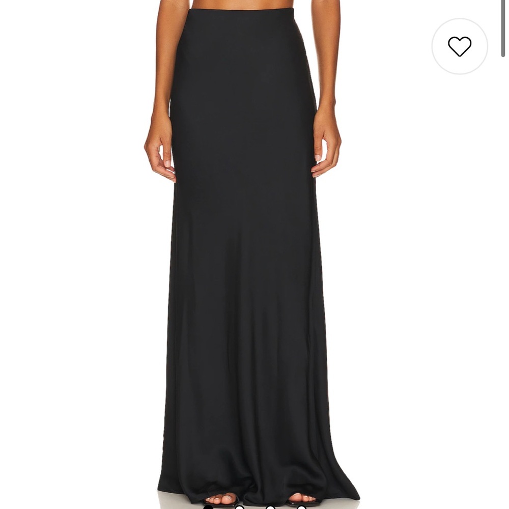 L'AGENCE Zeta black midi pull on skirt Small